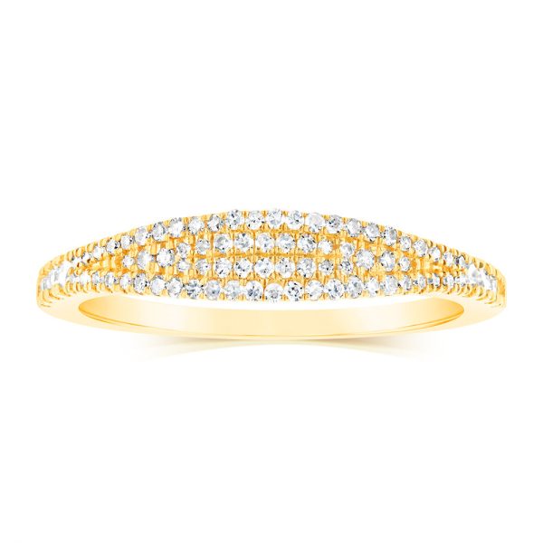 10ct Yellow Gold Fancy Ring in 1 5 Carat Natural Diamonds on Sale