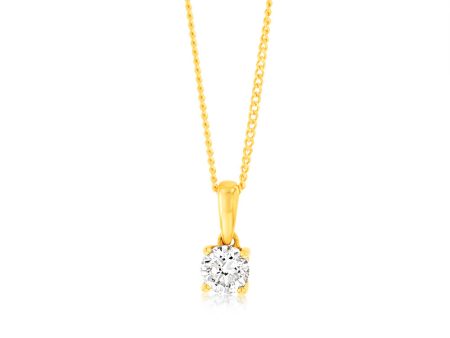 9ct Yellow Gold 1 2 Carat Diamond Pendant Supply