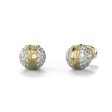 Guess Gold Plated Stainless Steel 7mm Crystal Bead Stud Earrings Cheap