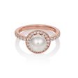 Georgini Heirloom Rose Gold Plated Sterling Silver Fresh Water Pearl Always Ring on Sale