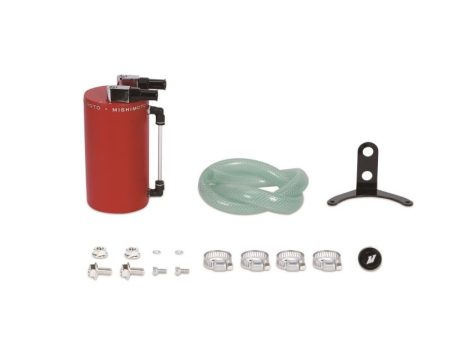 Mishimoto Universal Aluminum Oil Catch Can Large Red Hot on Sale