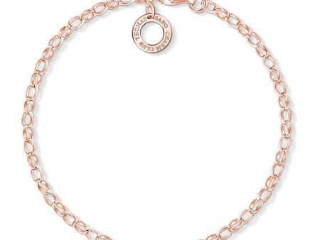 Rose Gold Plated Sterling Silver Thomas Sabo Charm Club Belcher 17cm Cheap