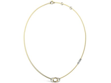 Guess Gold-Plated Stainless-Steel G Logo And Crystal Pendant on 16-18  Chain Online