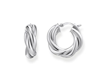 Thomas Sabo Sterling Silver Essential Twisted 20mm Hoop Earrings For Sale