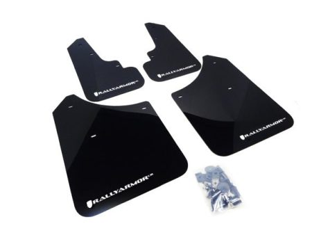 Rally Armor UR Mudflaps Black Urethane White Logo 2003-2008 Forester   2004-2008 FXT Online