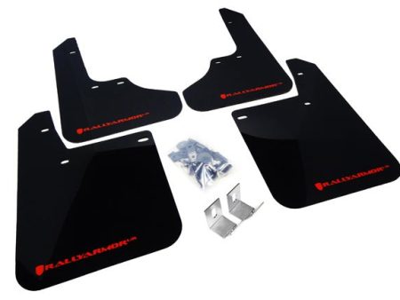 Rally Armor UR Mudflaps Black Urethane Red Logo 1993-2001 Impreza For Sale