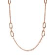 Bronzallure Purezza Rose Gold Plated 3Strand Oval Element Chain Fashion