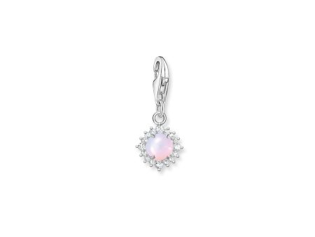 Thomas Sabo Sterling Silver Opal Opaque Colour Rose Pendant on Sale