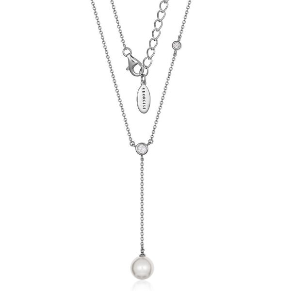 Georgini Heirloom Sterling Silver Fresh Water Pearl Treasured Pendant On Chain Fashion