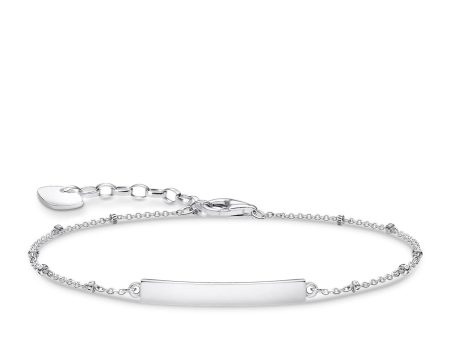 Thomas Sabo Sterling Silver Engrav Bridge 16-19cm Bracelet For Sale