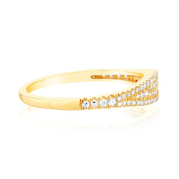 10ct Yellow Gold Fancy Ring in 1 5 Carat Natural Diamonds on Sale