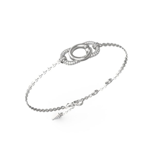 Guess Stainless Steel G Logo And Crystals Bracelet on Sale