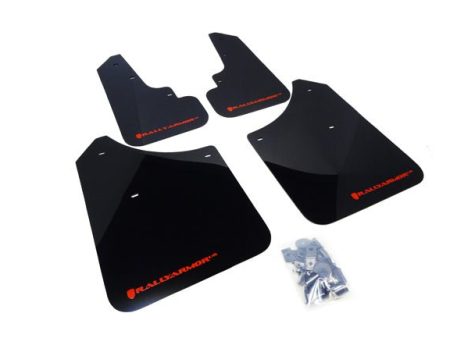 Rally Armor UR Mudflaps Black Urethane Red Logo 2003-2008 Forester   2004-2008 XT on Sale