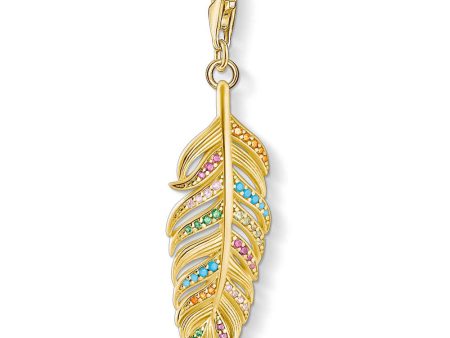 Gold Plated Sterling Silver Thomas Sabo Charm Club Feather For Discount