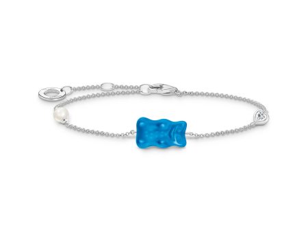 Thomas Sabo Sterling Silver Haribo Blueberry Blue Bear 16-19cm Bracelet Fashion