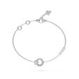 Guess Stainless Steel Heart Crystal Circle Bracelet Cheap