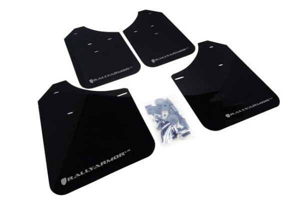 Rally Armor UR Mudflaps Black Urethane Silver Logo 2002-2007 Impreza 2002-2007 WRX   2004-2007 STI on Sale