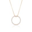 Georgini Rose Gold Plated Sterling Silver Zirconia Circle Of Life Pendant On Chain Supply