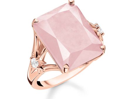 Rose Plated Sterling Silver Thomas Sabo Magic Stones Rose Quartz Ring For Discount