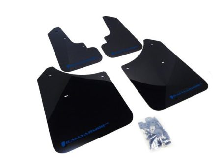 Rally Armor UR Mudflaps Black Urethane Blue Logo 2003-2008 Forester   2004-2008 FXT Online