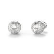 Guess Stainless Steel 7mm Crystal Bead Stud Earrings For Cheap