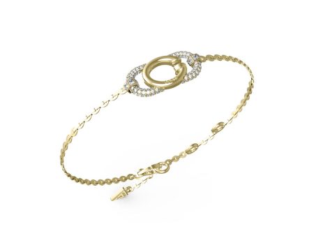 Guess Gold-Plated Stainless-Steel G Logo And Crystals Bracelet For Cheap