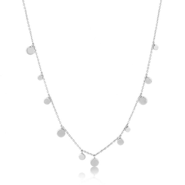 Ania Haie Sterling Silver Geometry Class Mixed Disk Necklace Fashion