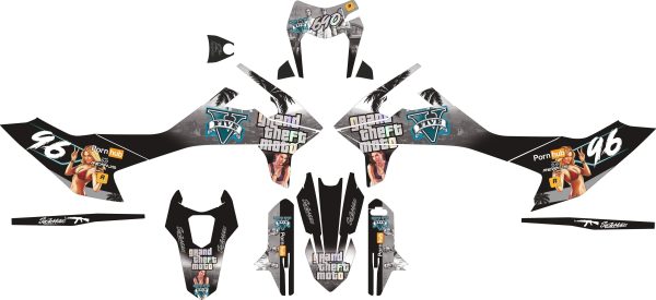 SickMotos Styles Graphics KIT BLACK Edition KTM SMCR 690 2019-2023 For Sale