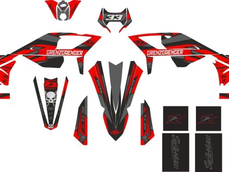 SickMotos Styles Graphics KIT Red Edition Holo Chrome  Beta RR 125 LC Enduro 2021-2023 Online Sale