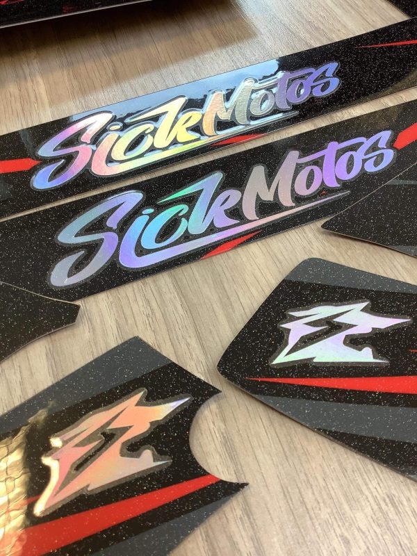 SickMotos Styles Graphics KIT Fluo Orange Gold Holo Chrome Edition KTM SMCR 690 2019-2023 Online Sale