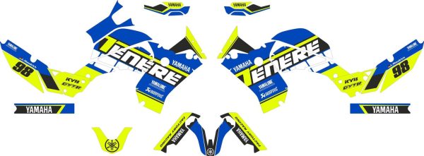 SickMotos Styles Graphics KIT Fluo Edition Yamaha Tenere 700 2018-2022 For Discount