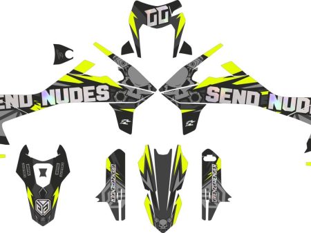 SickMotos Styles Graphics KIT Fluo Yellow Chrome Holo Edition KTM SMCR 690 2019-2023 Discount