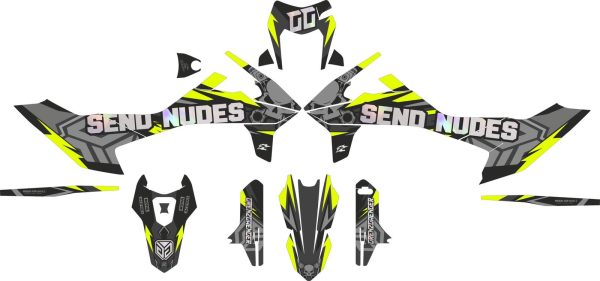 SickMotos Styles Graphics KIT Fluo Yellow Chrome Holo Edition KTM SMCR 690 2019-2023 Discount